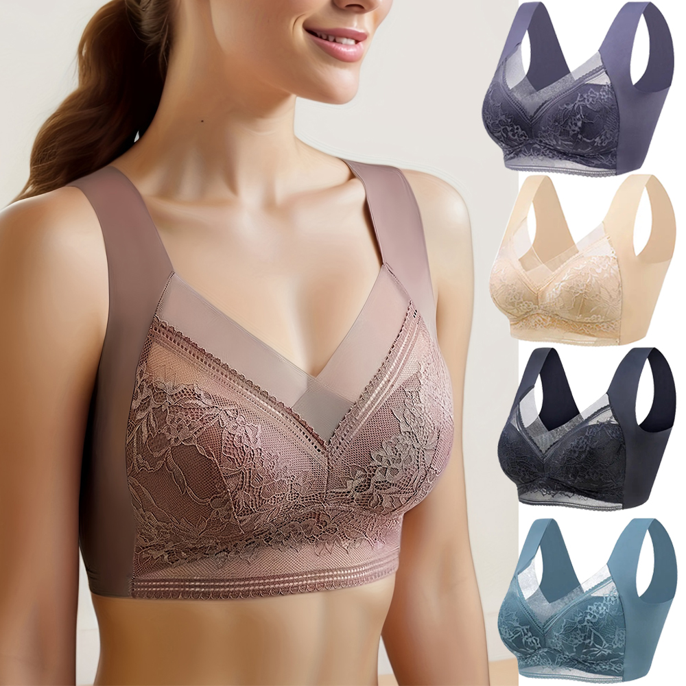 Lace Bralette Set - L-6L Women Large Bra Push Up