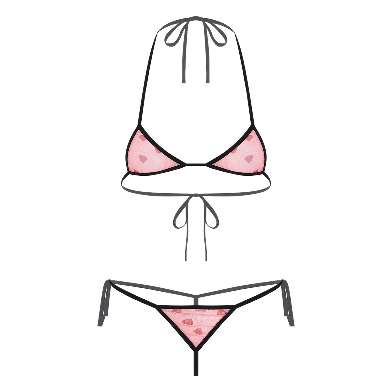 Womens Micro Mini Bikini Linge - Sheer Mesh Bra avaliação e preço
