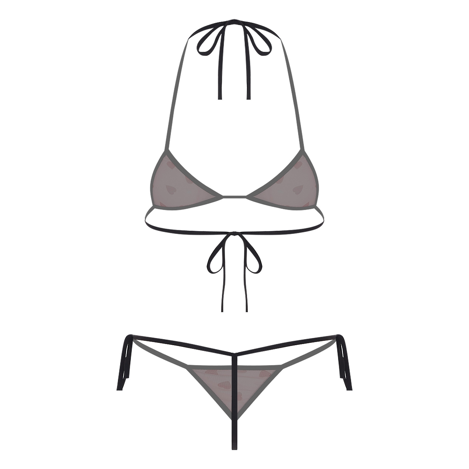 Womens Micro Mini Bikini Linge - Sheer Mesh Bra avaliação e preço
