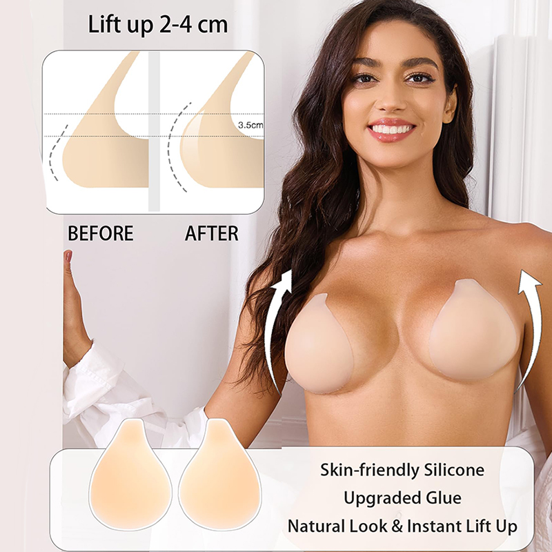 1/2 Pairs Women Sticky Bra Pus - Backless Bra Sticky avaliação e preço