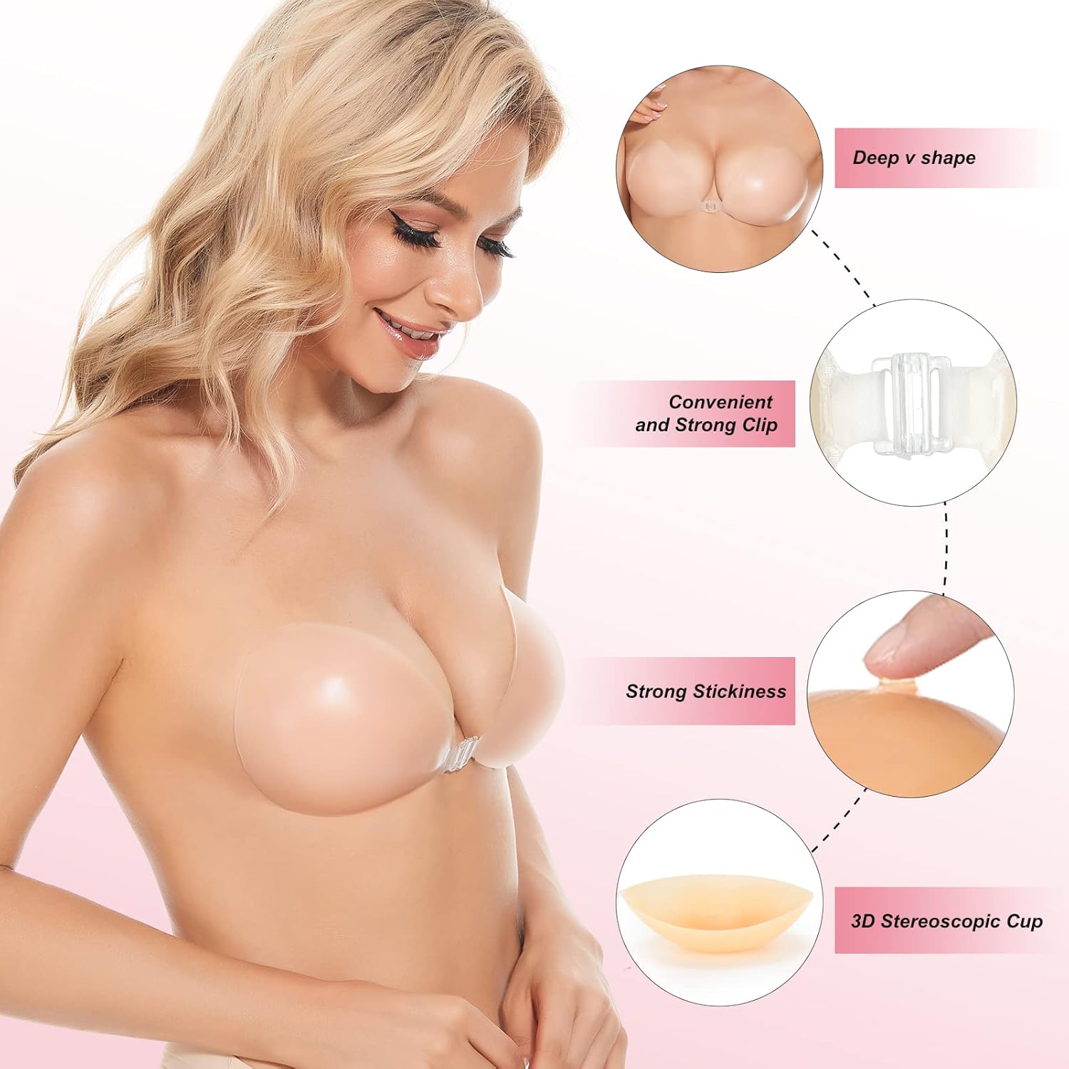 Sticky Bra Push Up Adhesive Br - Strapless Bra Adhesive avaliação e preço