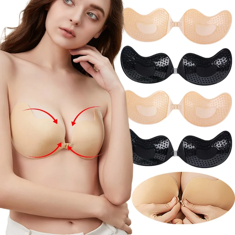 1/2Pc Invisible Push Up Bra Su - Push Up Bra Silicone avaliação e preço