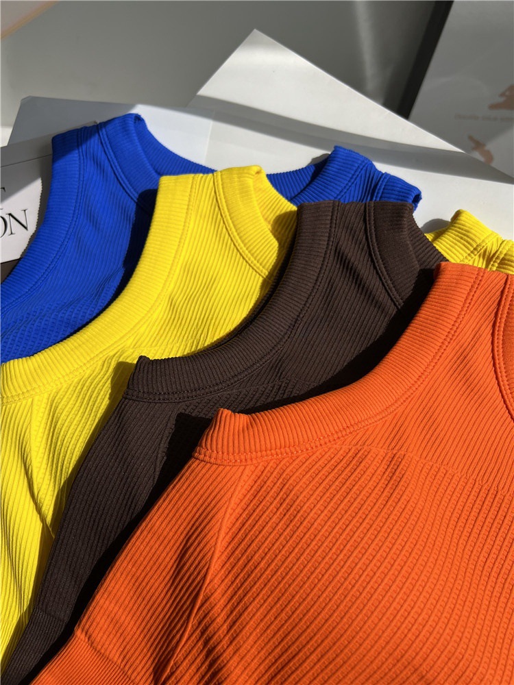 Women's Candy-Colored Yoga Tan - T Shirt Bra Seamless avaliação e preço
