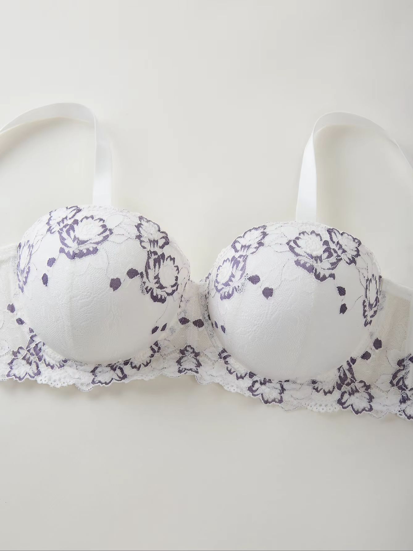 Plus Size Lace & Embroidery Wo - Minimizer Bra Women avaliação e preço
