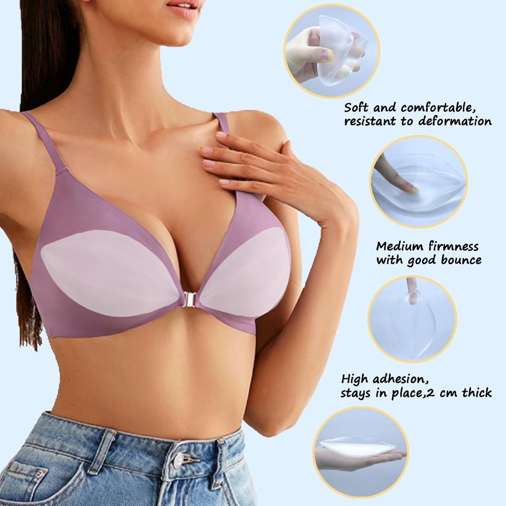 Adhesive Silicone Bra Inserts  - Push Up Bra Silicone avaliação e preço