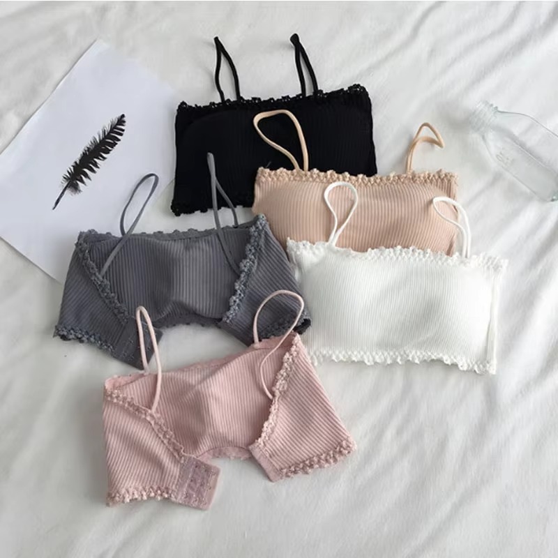 Women's Cotton Bra Female Tube - T Shirt Bra Seamless avaliação e preço