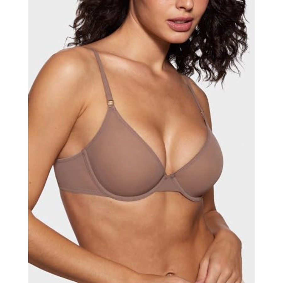 Women's Cosnufy Sheer Balconet - Demi Bra Balconette avaliação e preço