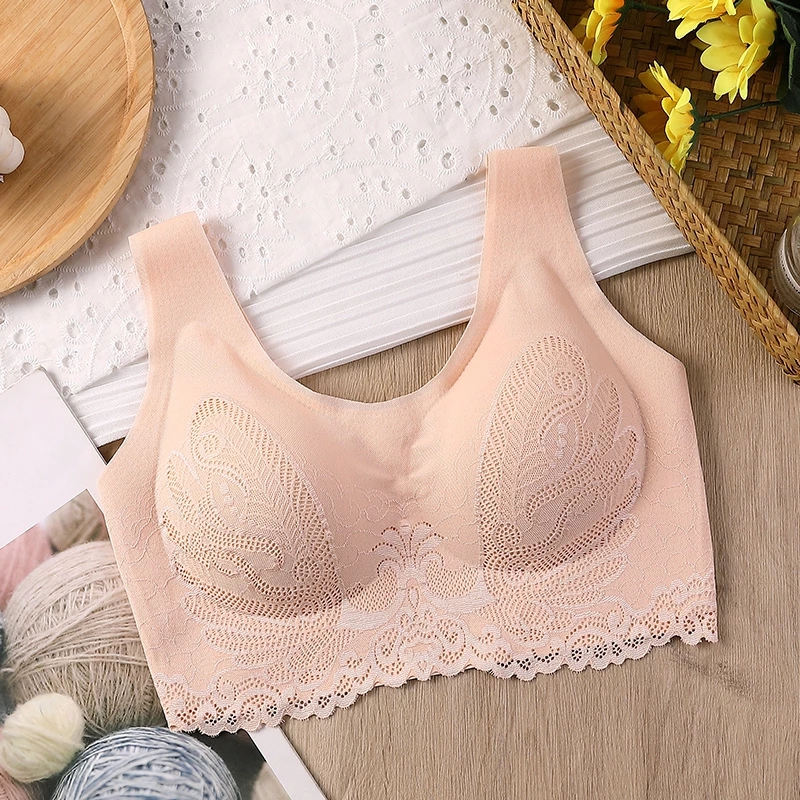 Breathable Latex Bra Seamless  - Sleep Bra Bralette avaliação e preço