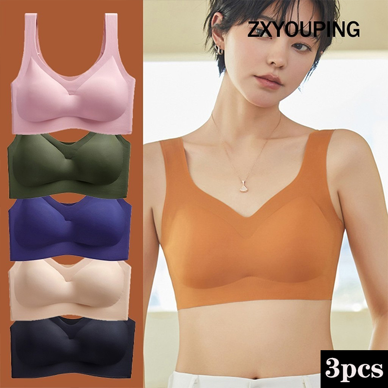 3PCS Sexy Sports Bra Seamless  - Cotton Bra Everyday avaliação e preço