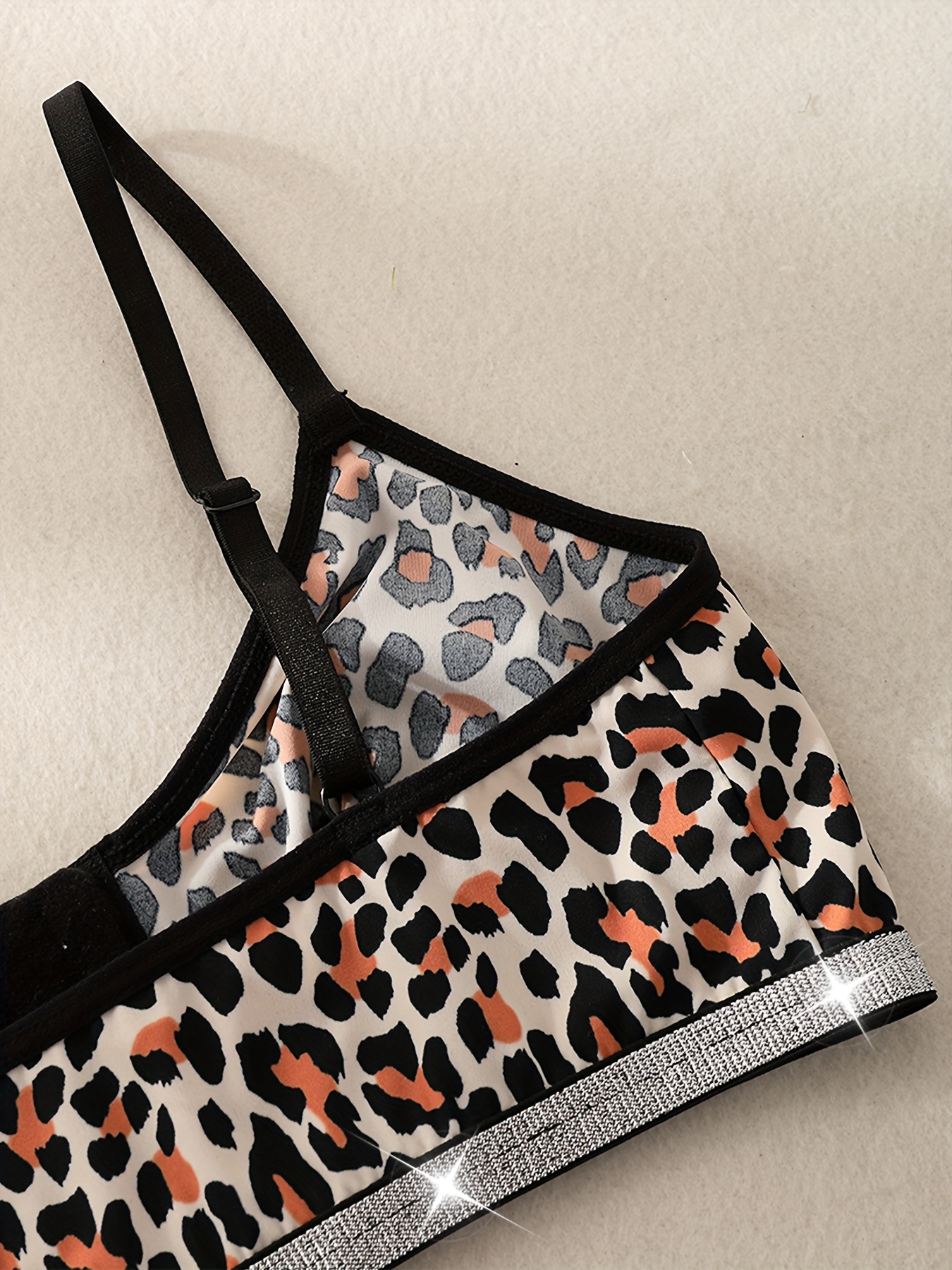 1pc Women's Leopard Print Wire - Wirefree Bra Comfort avaliação e preço