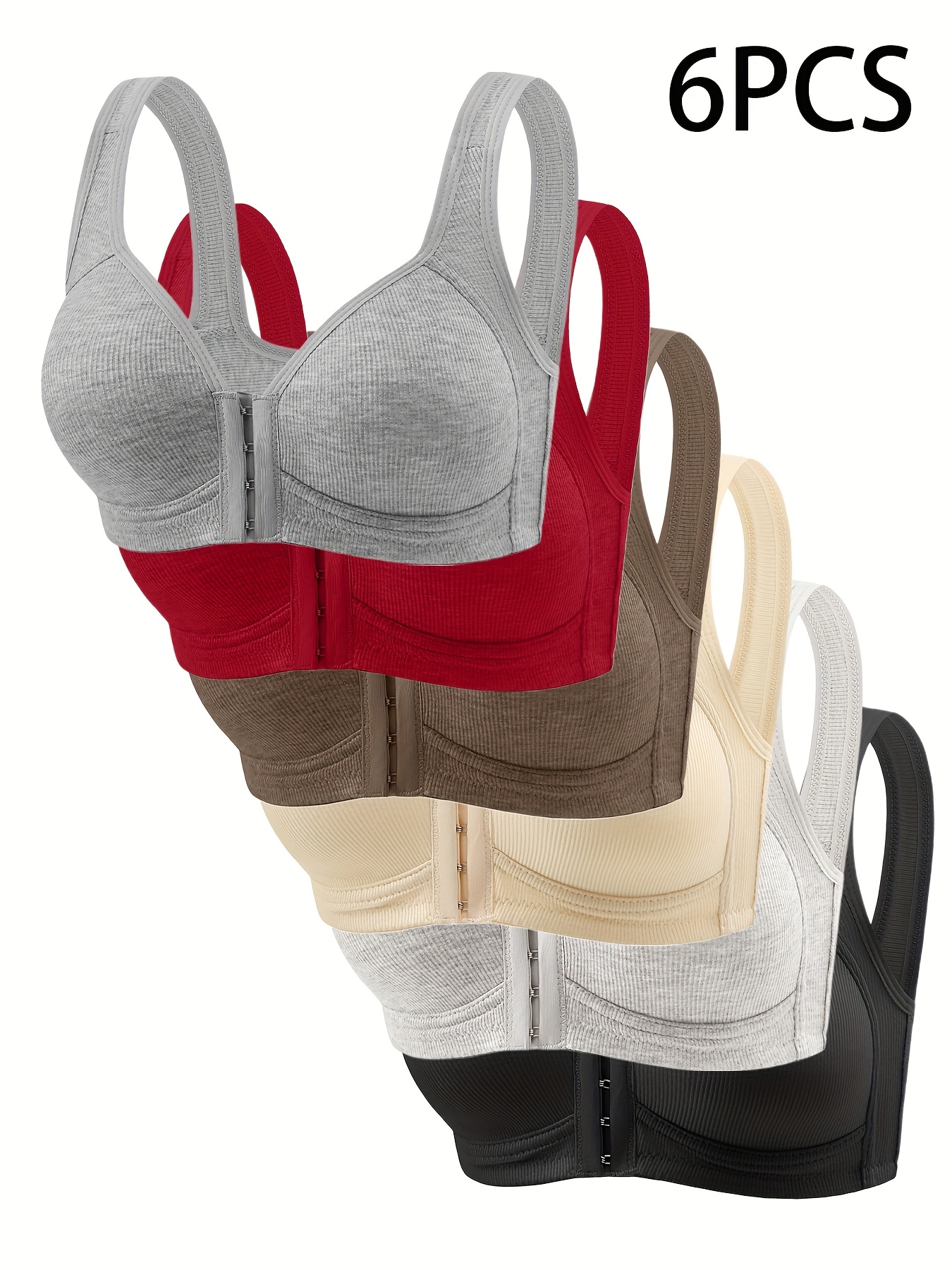 6-Pack Women's Elegant Wire-Fr - Wirefree Bra Comfort avaliação e preço