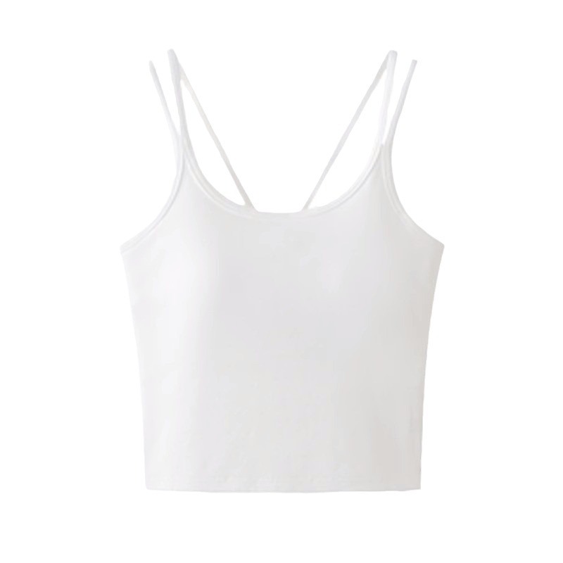 Crop Top Women Sexy Sleeveless - T Shirt Bra Seamless avaliação e preço
