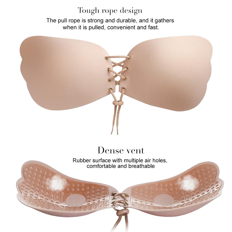 1/2 Pairs Women Summer Backles - Backless Bra Sticky avaliação e preço
