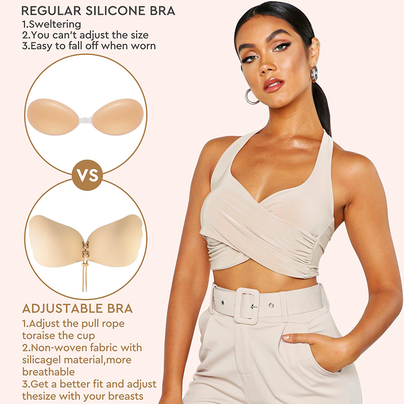 1/2 Pairs Women Summer Backles - Backless Bra Sticky avaliação e preço