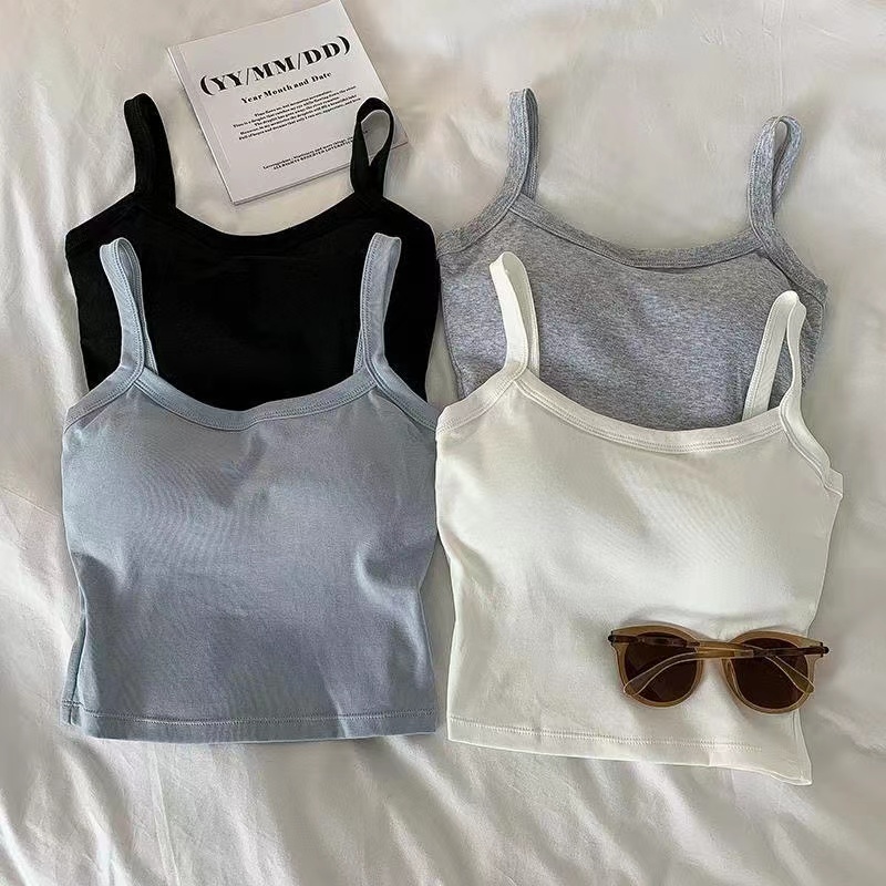 Crop Top Women Sexy Sleeveless - T Shirt Bra Seamless avaliação e preço