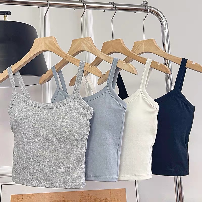 Crop Top Women Sexy Sleeveless - T Shirt Bra Seamless avaliação e preço