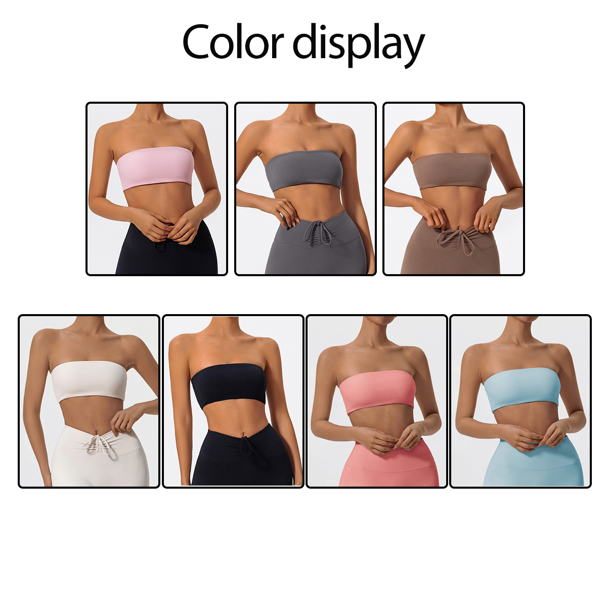 Strapless Sports Bra Gym Crop  - Sports Bra Racerback avaliação e preço