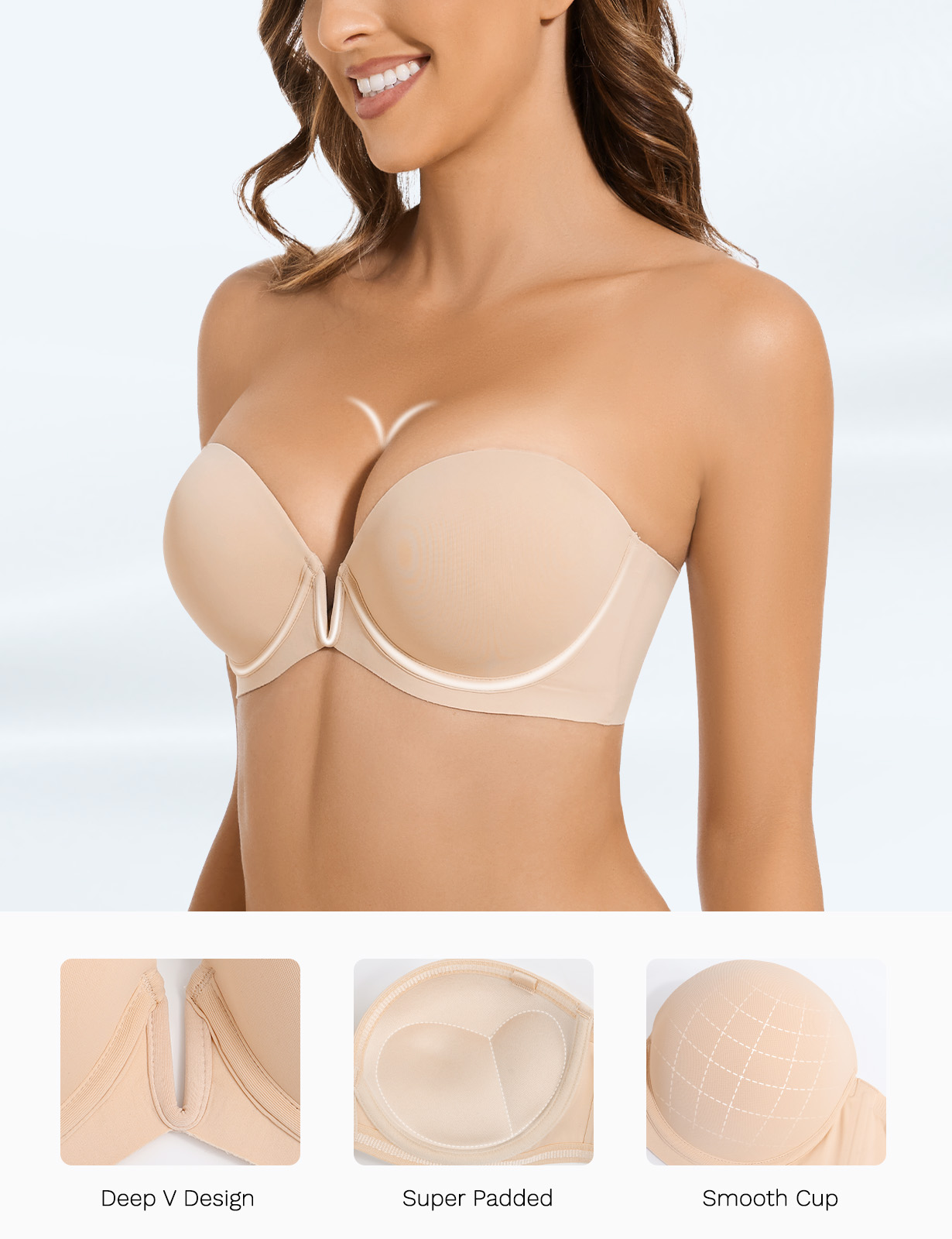 New Bra Push Up Underwire Ultr - Convertible Bra Multiway avaliação e preço
