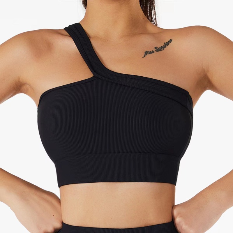 Women Single Shoulder Sexy Yog - T Shirt Bra Seamless avaliação e preço