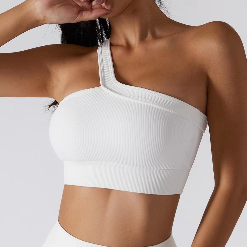 Women Single Shoulder Sexy Yog - T Shirt Bra Seamless avaliação e preço