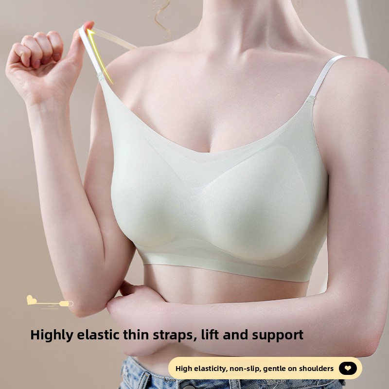 Ice Silk Sleep Bra Tank Top Wo - Sleep Bra Bralette avaliação e preço