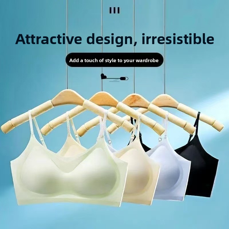 Ice Silk Sleep Bra Tank Top Wo - Sleep Bra Bralette avaliação e preço