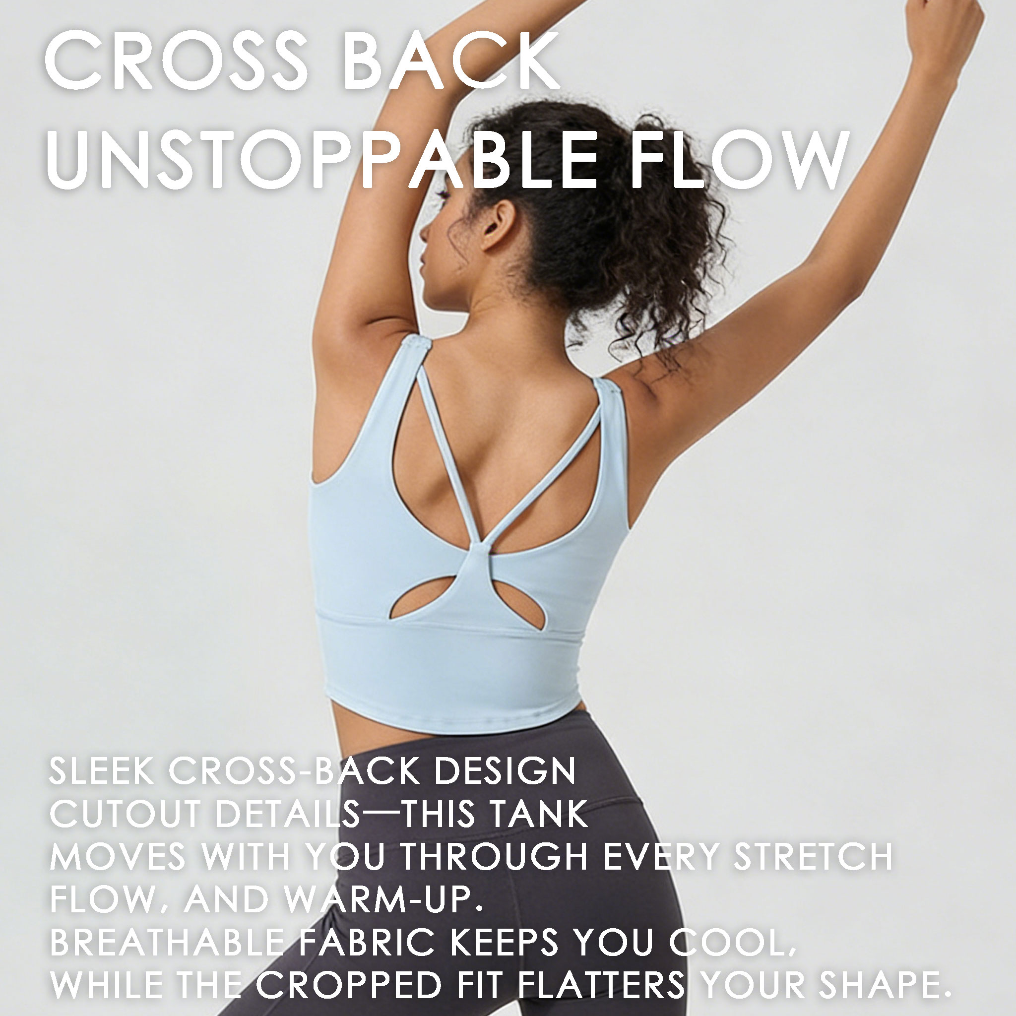 Women's Fixed Cup Yoga Sports  - Sports Bra Racerback avaliação e preço
