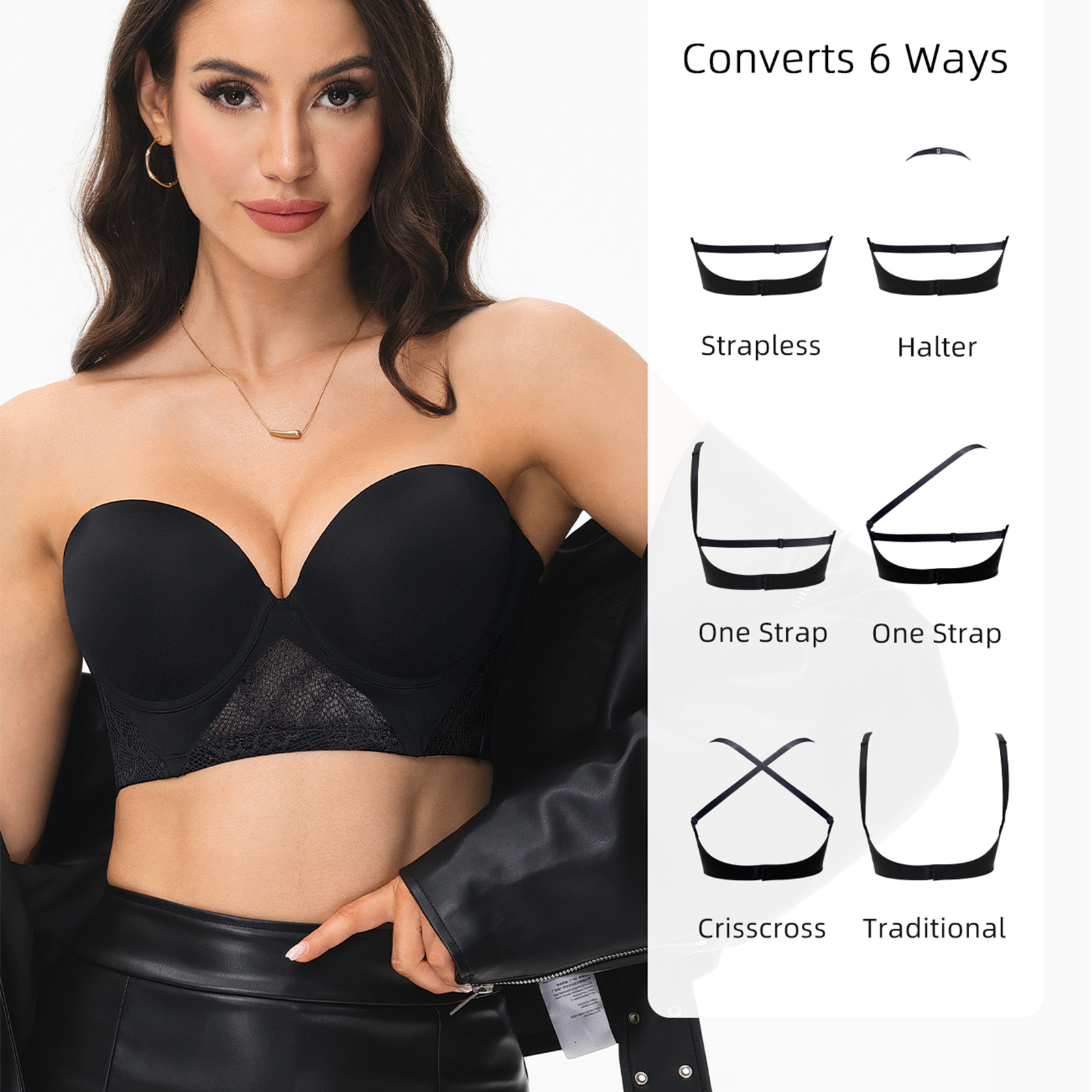 New Women Bras Everyday Sexy T - Convertible Bra Multiway avaliação e preço