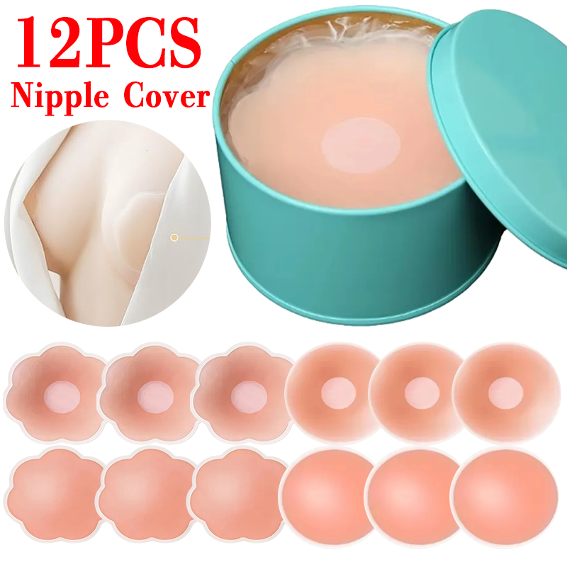 6/12PCS Invisible Self Adhesiv - Push Up Bra Silicone avaliação e preço