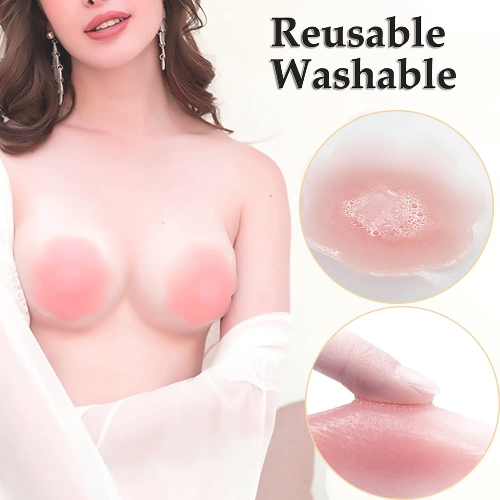 6/12PCS Invisible Self Adhesiv - Push Up Bra Silicone avaliação e preço