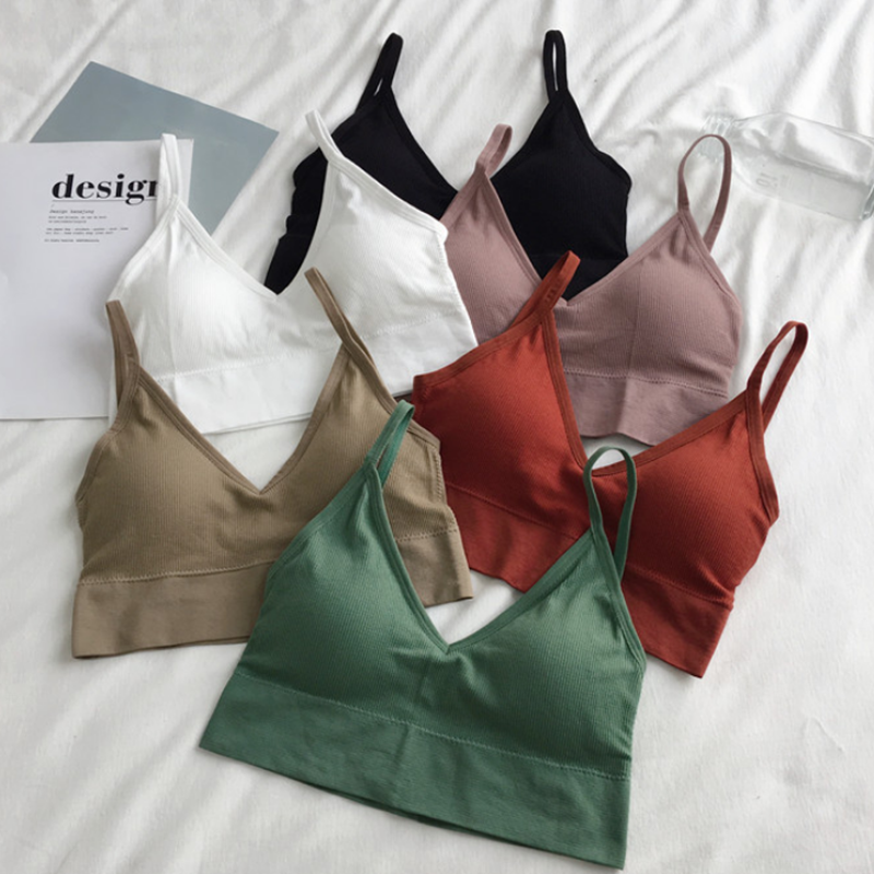 Women Sexy Crop Tops Bra Tube  - T Shirt Bra Seamless avaliação e preço