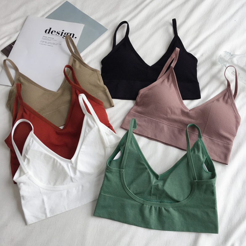 Women Sexy Crop Tops Bra Tube  - T Shirt Bra Seamless avaliação e preço