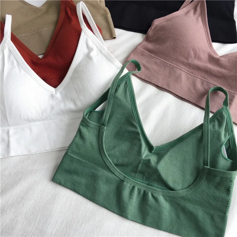 Women Sexy Crop Tops Bra Tube  - T Shirt Bra Seamless avaliação e preço