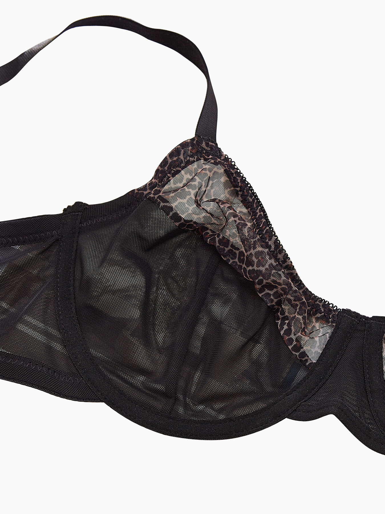 Plus Size Sexy Leopard Print & - Sheer Bra Lace avaliação e preço