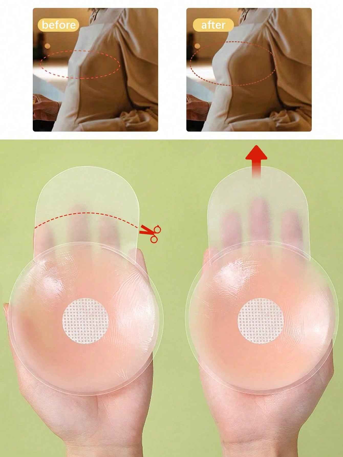 6.5cm Invisible Silicone Breas - Strapless Bra Adhesive avaliação e preço