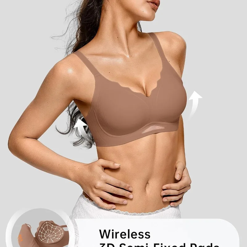 Women’s Wireless Bras Scallope - Wirefree Bra Comfort avaliação e preço