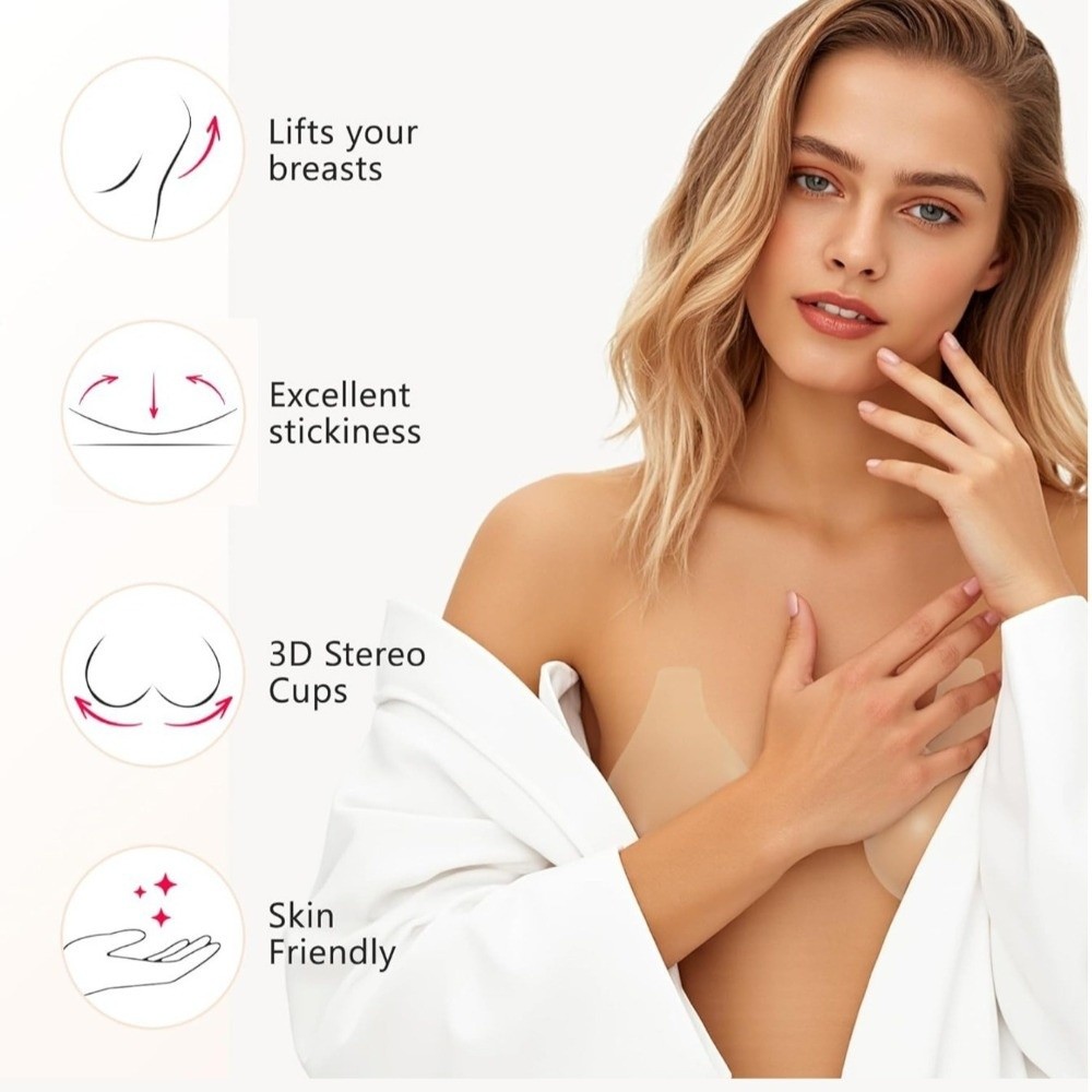 Seamless Silicone Nipple Cover - Push Up Bra Silicone avaliação e preço