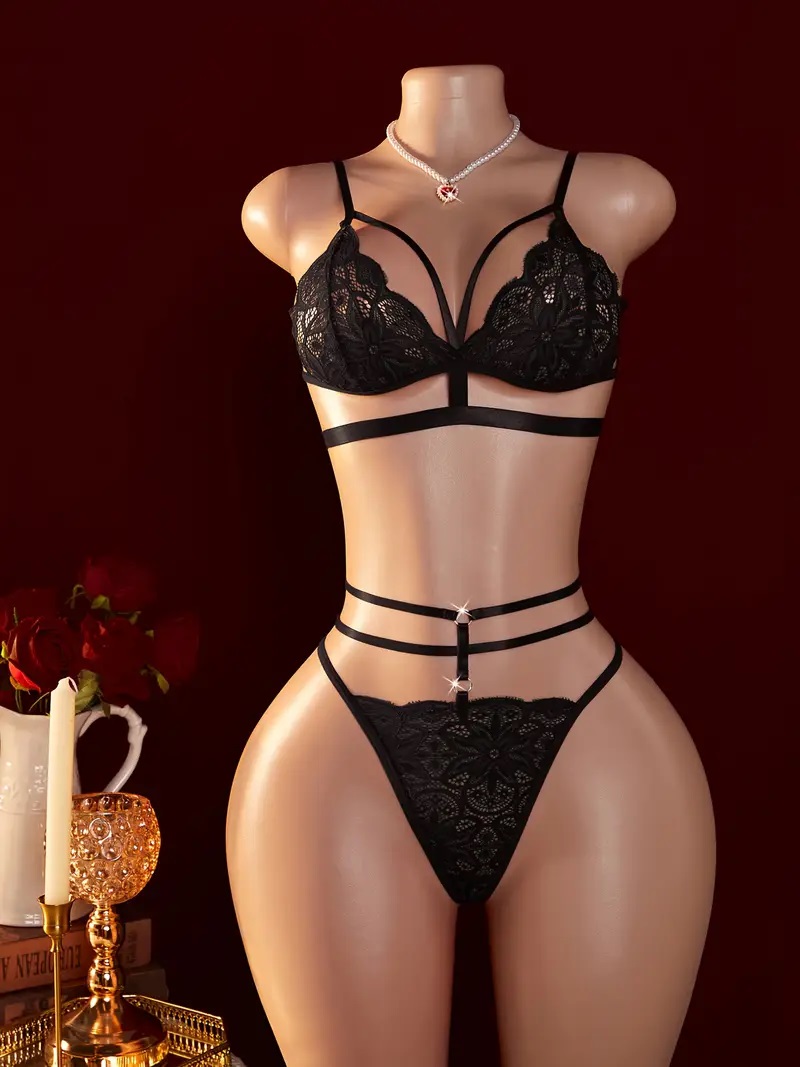 S- XXL Women's Sexy Contrast L - Sheer Mesh Bra avaliação e preço
