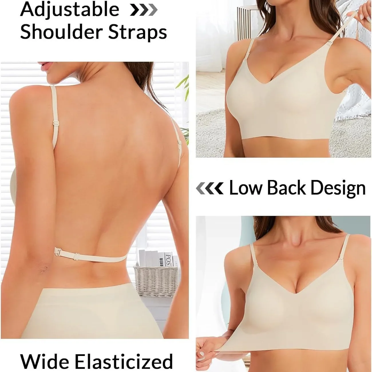 Top RatedSeamlLow Back Bra Sup - Convertible Bra Multiway avaliação e preço