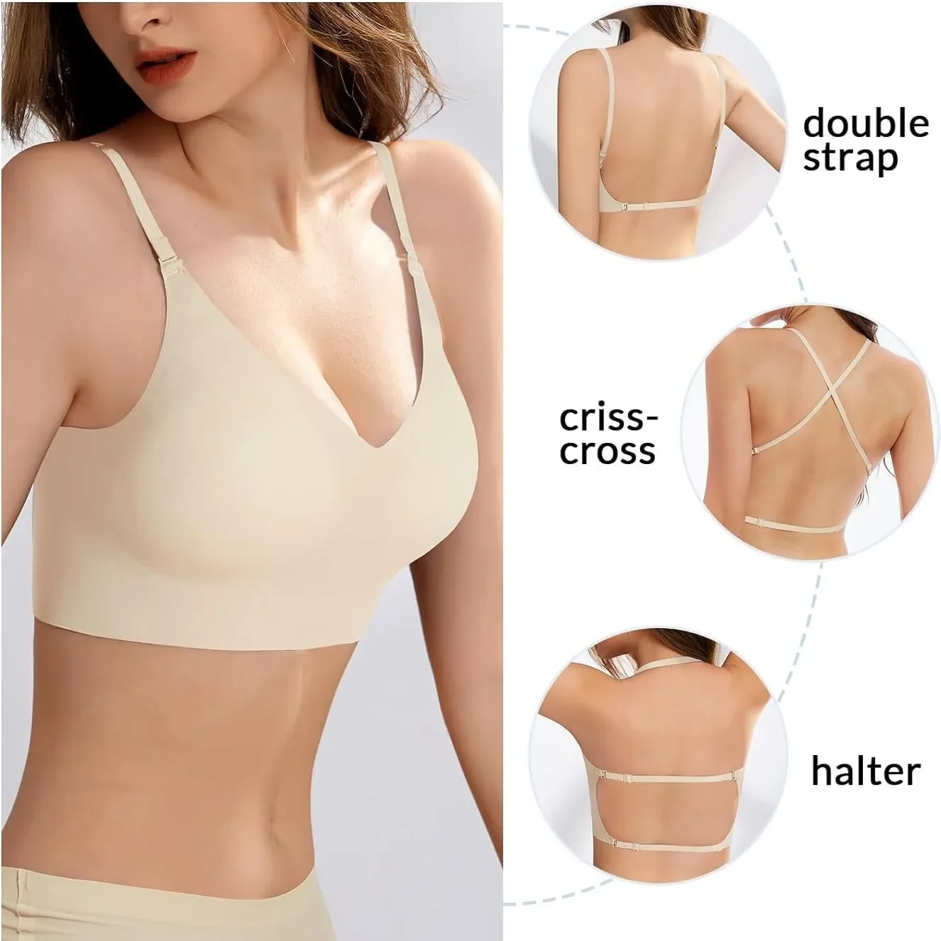 Top RatedSeamlLow Back Bra Sup - Convertible Bra Multiway avaliação e preço