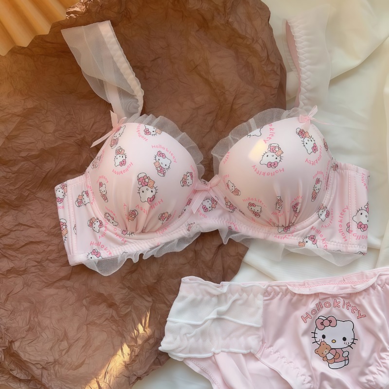 Sanrio Cute Japanese Bra Hello - Lace Bralette Set avaliação e preço