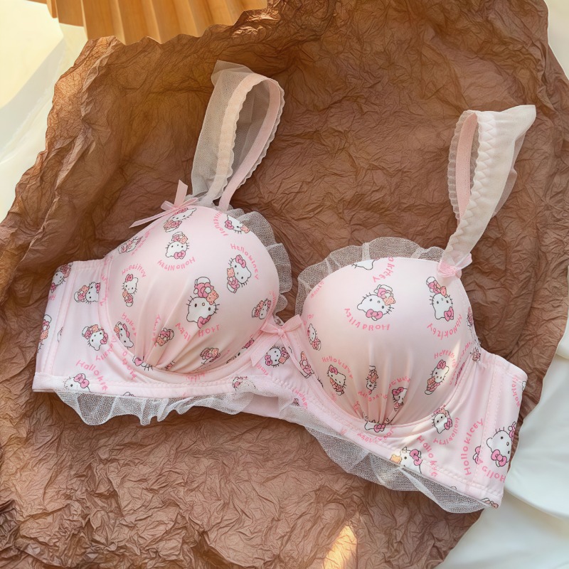 Sanrio Cute Japanese Bra Hello - Lace Bralette Set avaliação e preço