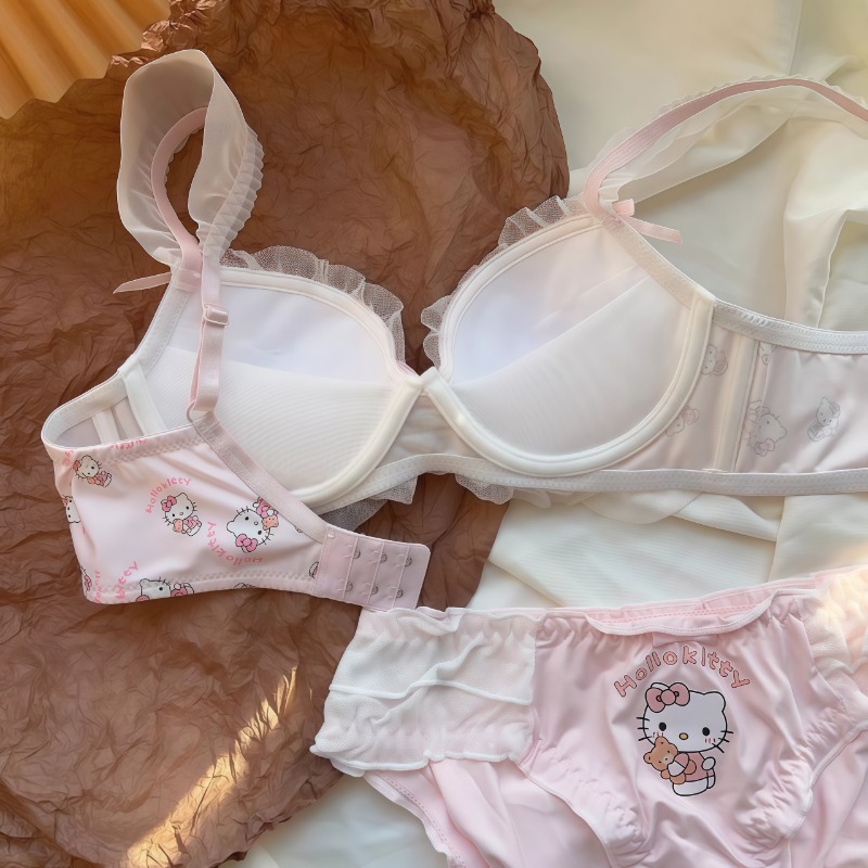 Sanrio Cute Japanese Bra Hello - Lace Bralette Set avaliação e preço